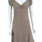 REFORMATION Brown and White Stripe Knit Dress Size S