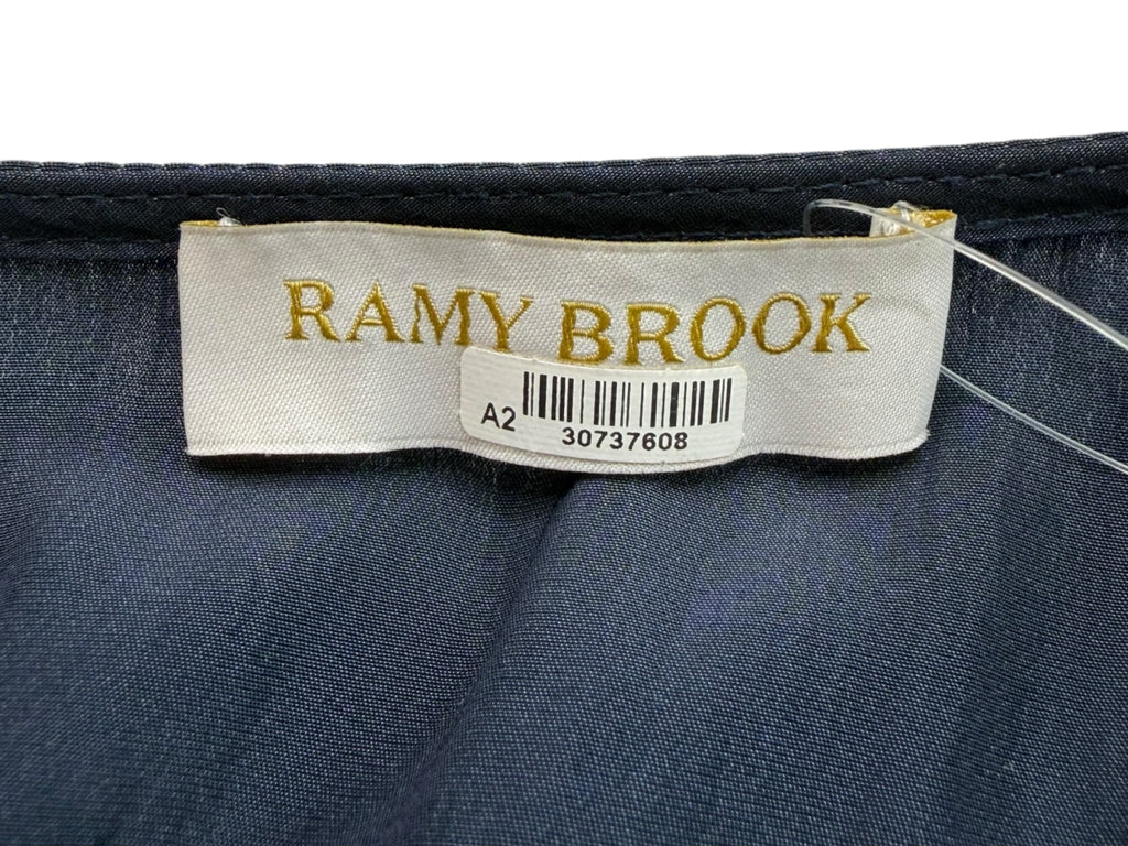 RAMY BROOK Navy Ruffle Maxi Dress Size L
