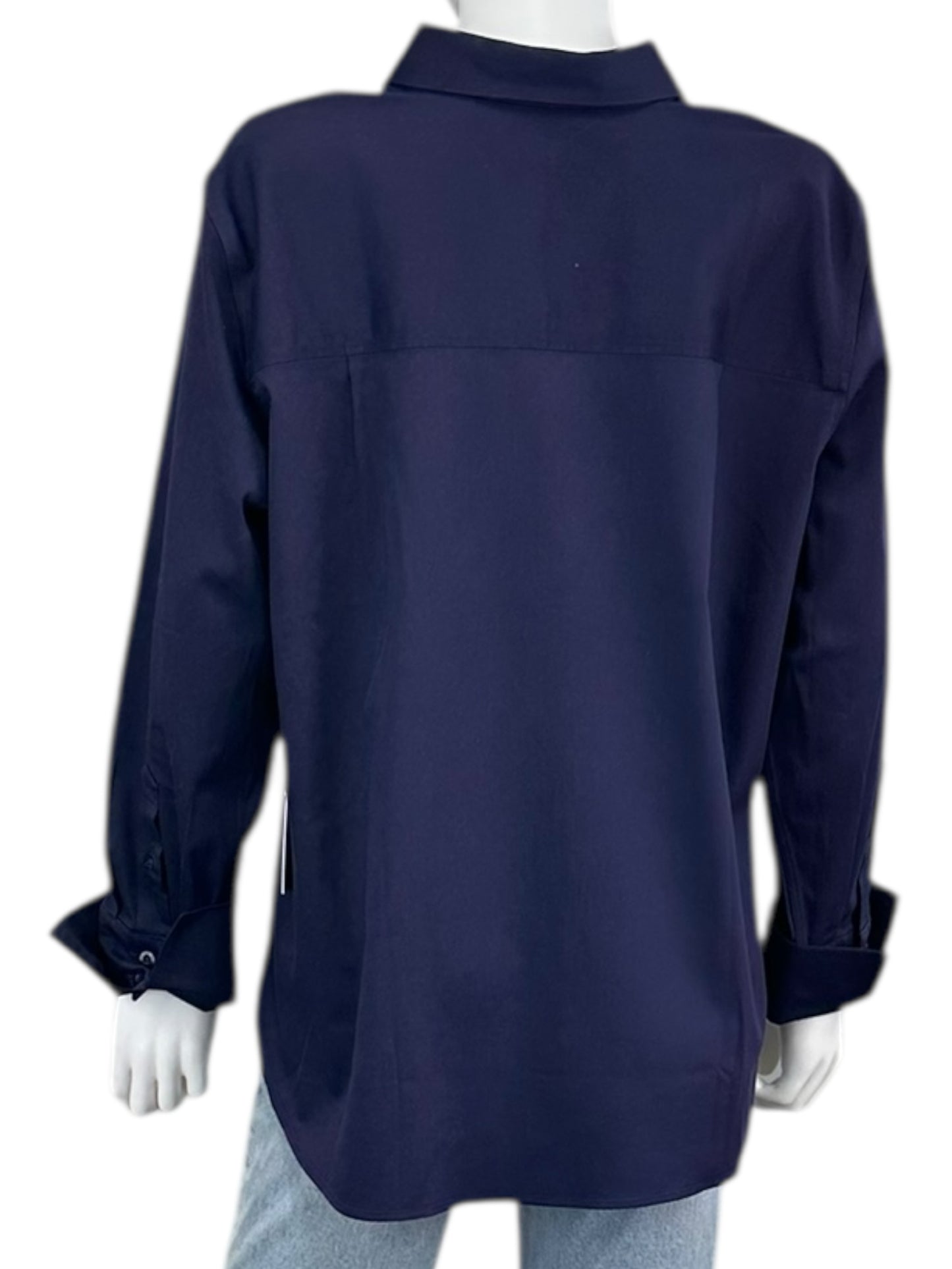 Chico's NWT Purple No Iron Button-Down Shirt Size 14