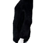 H Brand Black 100% Rabbit Fur Coat Size S