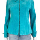 CARLISLE 100% Suede Aqua Jacket Size 6