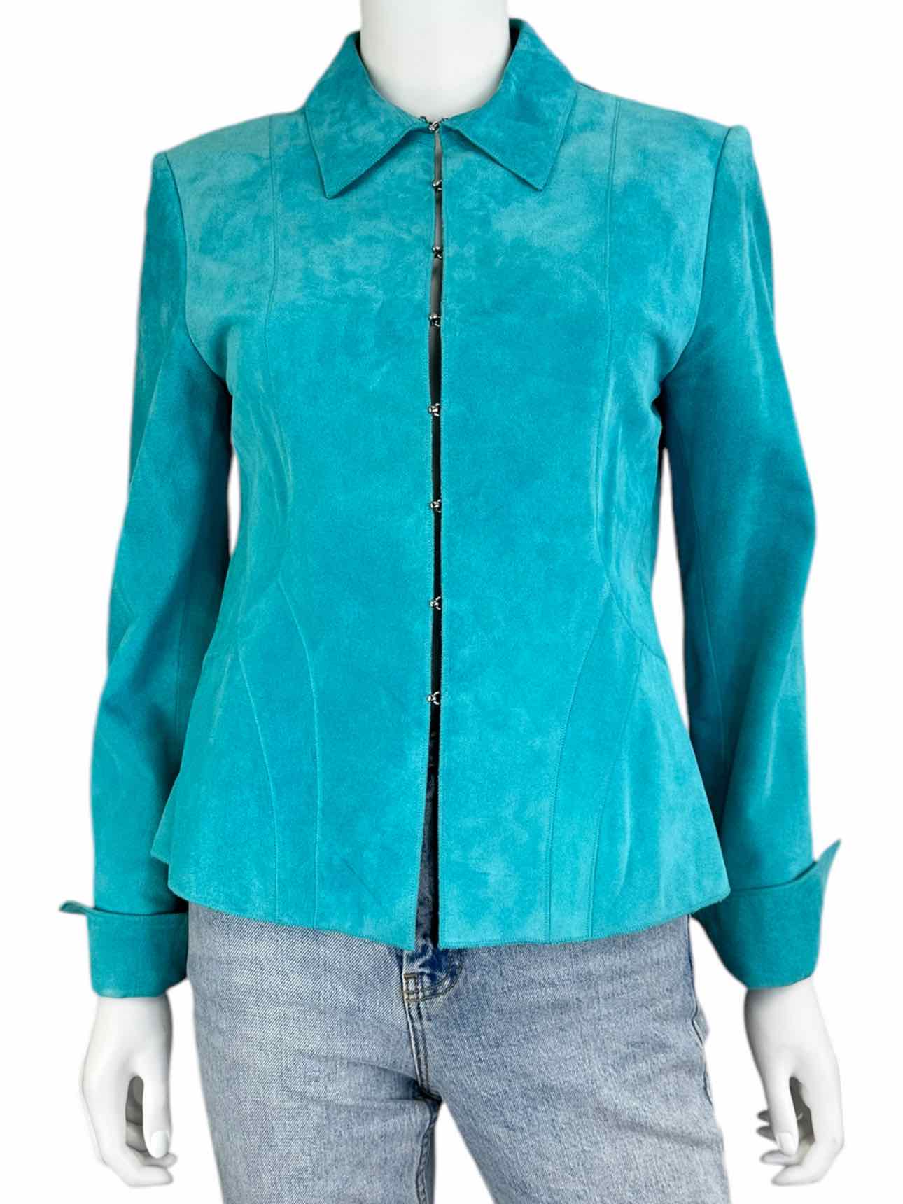 CARLISLE 100% Suede Aqua Jacket Size 6