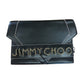 JIMMY CHOO Black Leather Oversized Sierra Convertible Cluch Handbag