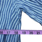 TAHARI 100% Linen Blue Striped Button-down Size L