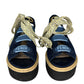 FENDI Blue Denim Lace-Up Platform Sandal Size 6.5