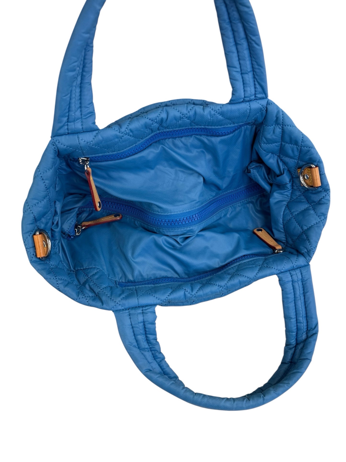 MZ WALLACE  Blue Quilted Medium Sutton Deluxe Designer Handbag