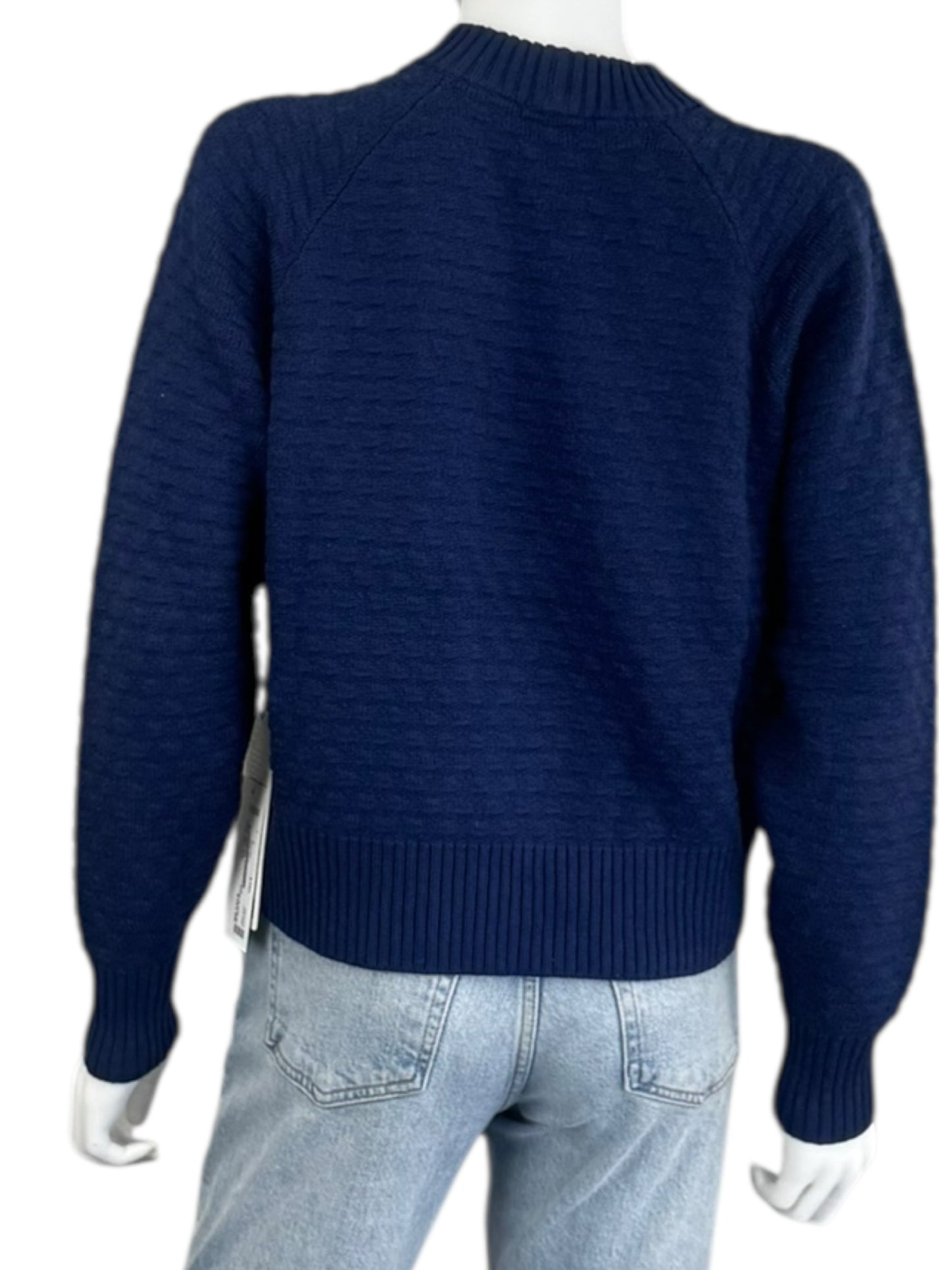 lululemon NWT Navy Texture Play Crew Sweater Size XS