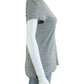 WHITE + WARREN Gray V-Neck Top Size M