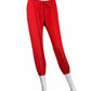 KOCH Red Satin Jogger Pants Size XS