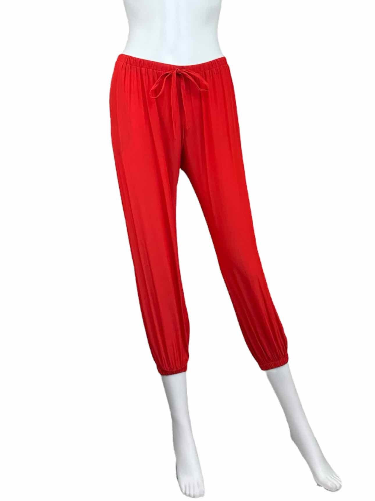 KOCH Red Satin Jogger Pants Size XS