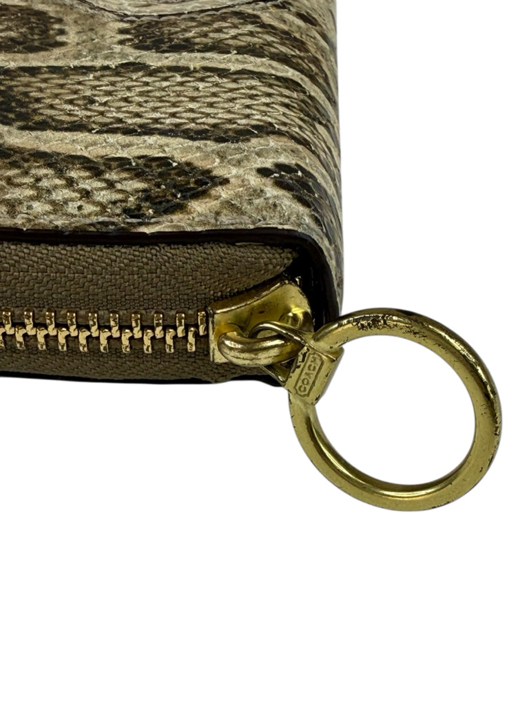 COACH Python Snakeskin Continental Wallet