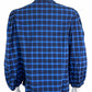 The Shirt by Rochelle Behrens Blue Plaid Blouse Size L