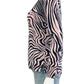 J. Crew Pink 100% Cashmere Zebra Stripe Sweater Size S