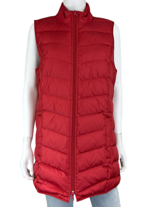 J. Jill Red Puffer Vest Size M