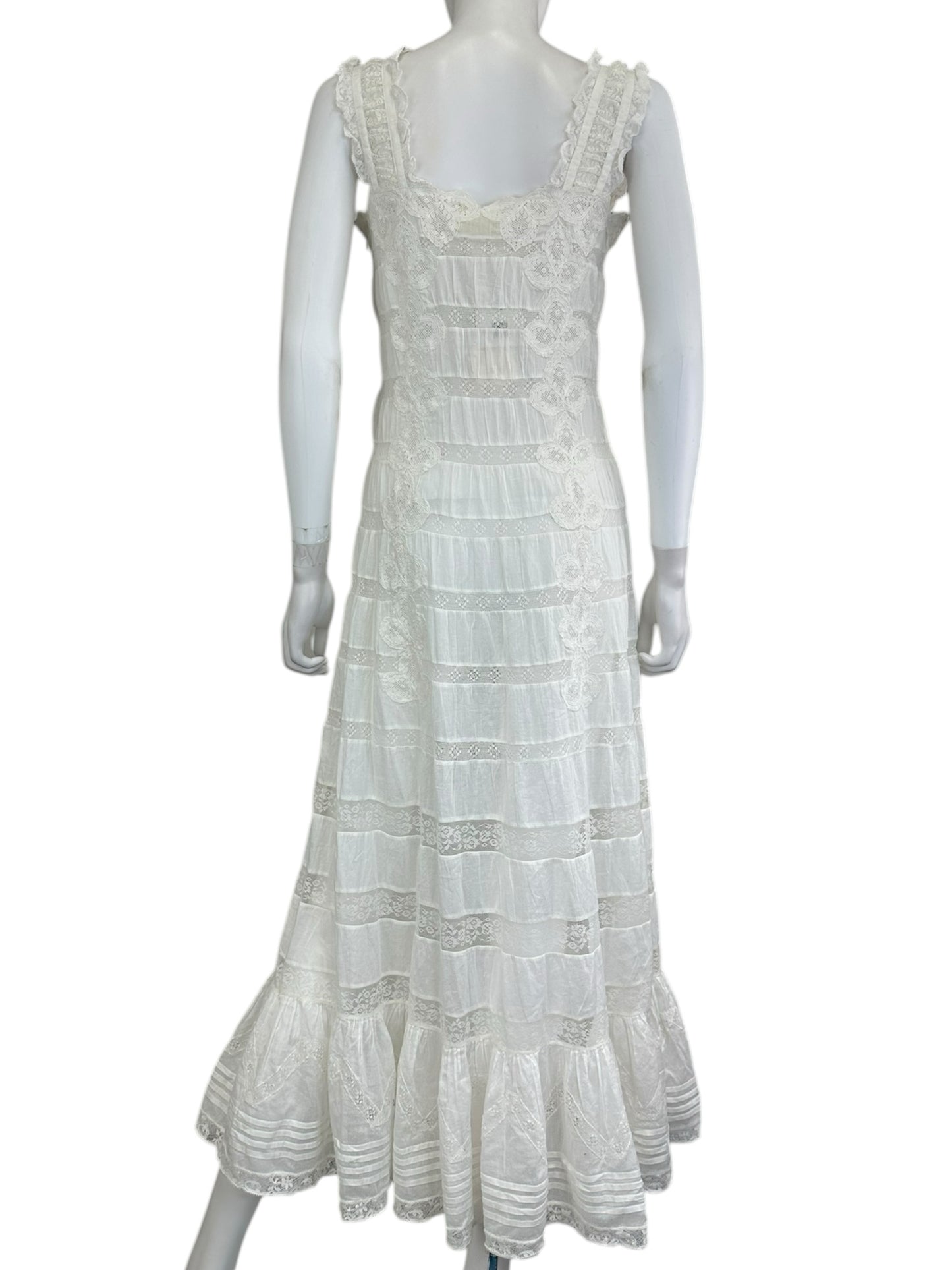 DOEN White Lace Maxi Dress Size S