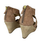 CORDANI Brown Suede Shimmer RAVI Platform Sandal Size 39