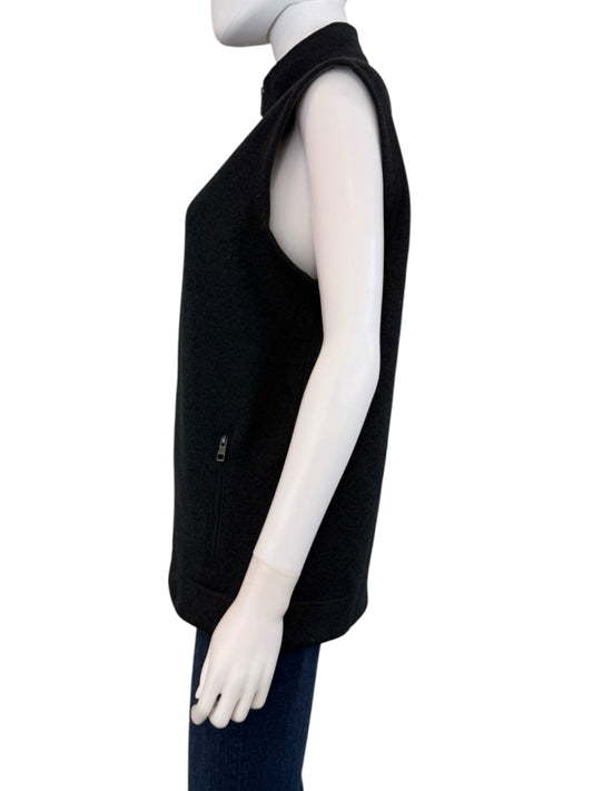 Peter Millar Black Fleece Knit Vest Size M