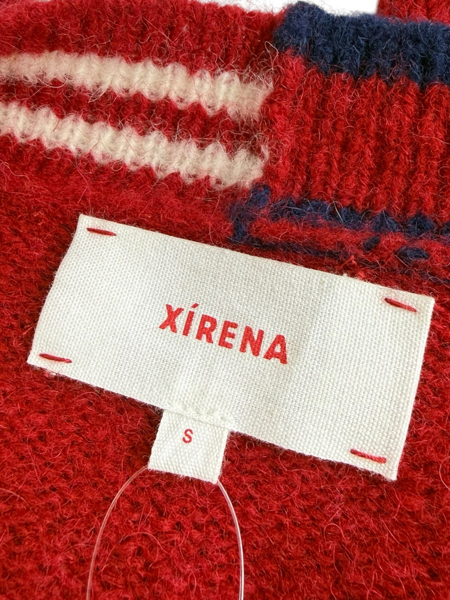 Xirena Red Alpaca Merino Wool Carey Boyfriend Cardigan Size S
