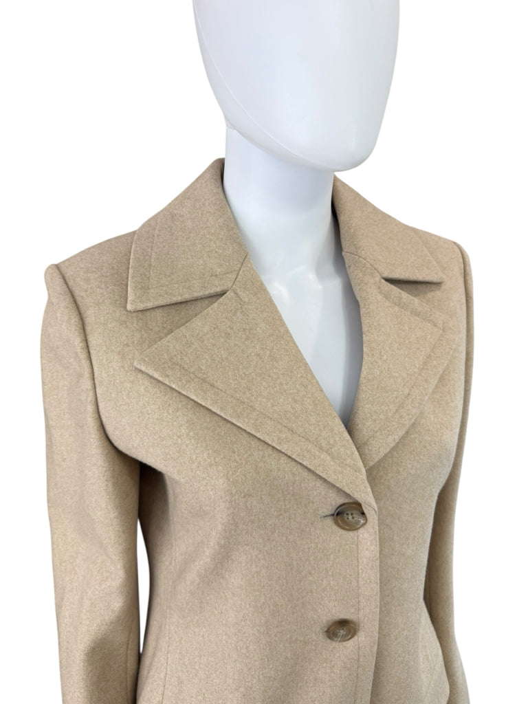 BANANA REPUBLIC Beige Italian Melton Wool Blend Peacoat Size M