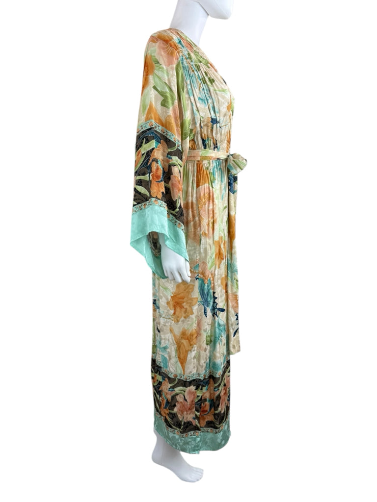 Spell Multicolor Floral Button-Down Maxi Dress Size XS