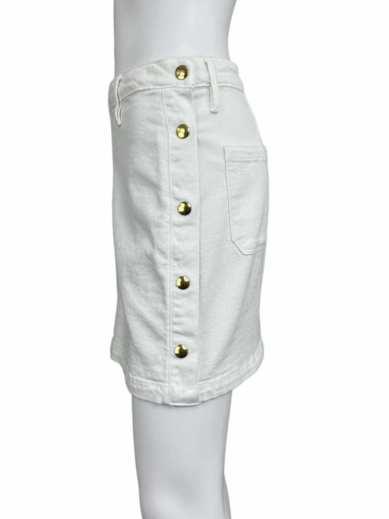 FRAME White Denim Mini Skirt Size 27