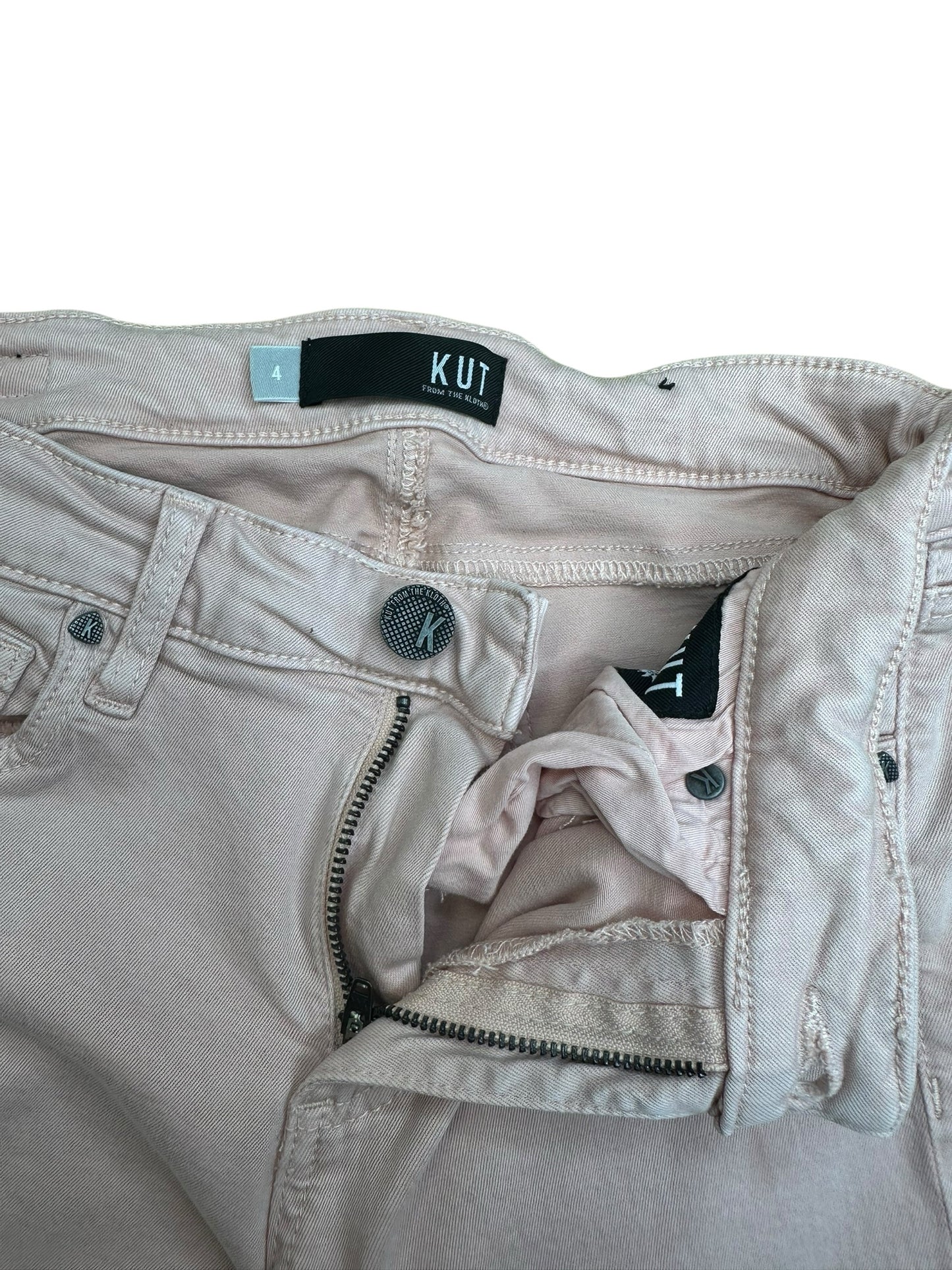 KUT from the Kloth Pink Amy Cropped Straight Leg Jeans Size 4