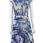 Gabriella Cadena Purple Marbled Over Cocktail Dress Size 4