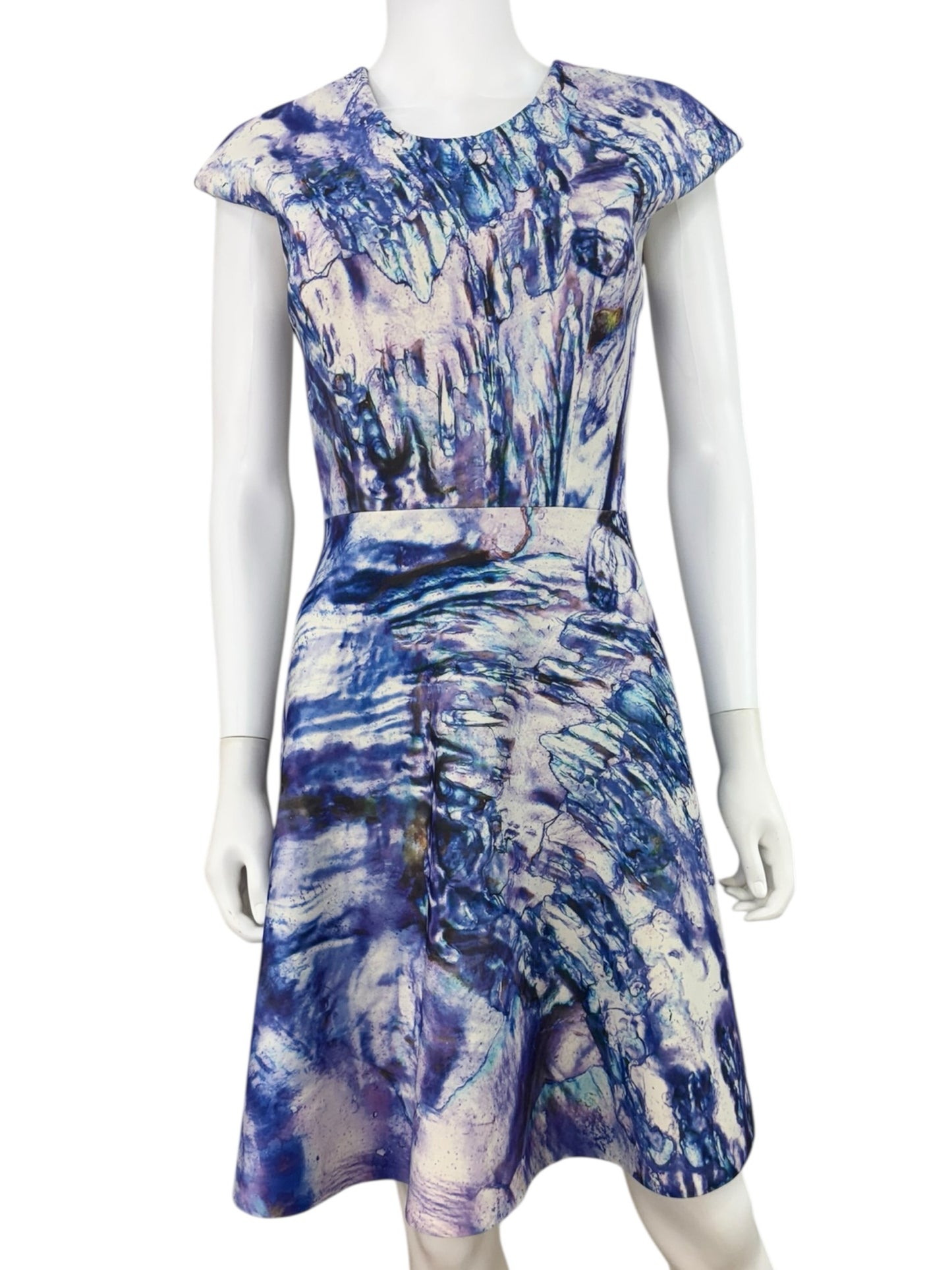 Gabriella Cadena Purple Marbled Over Cocktail Dress Size 4