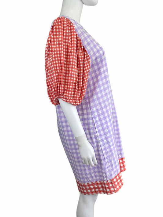 OLIPHANT Gingham Print Casual Dress Size L