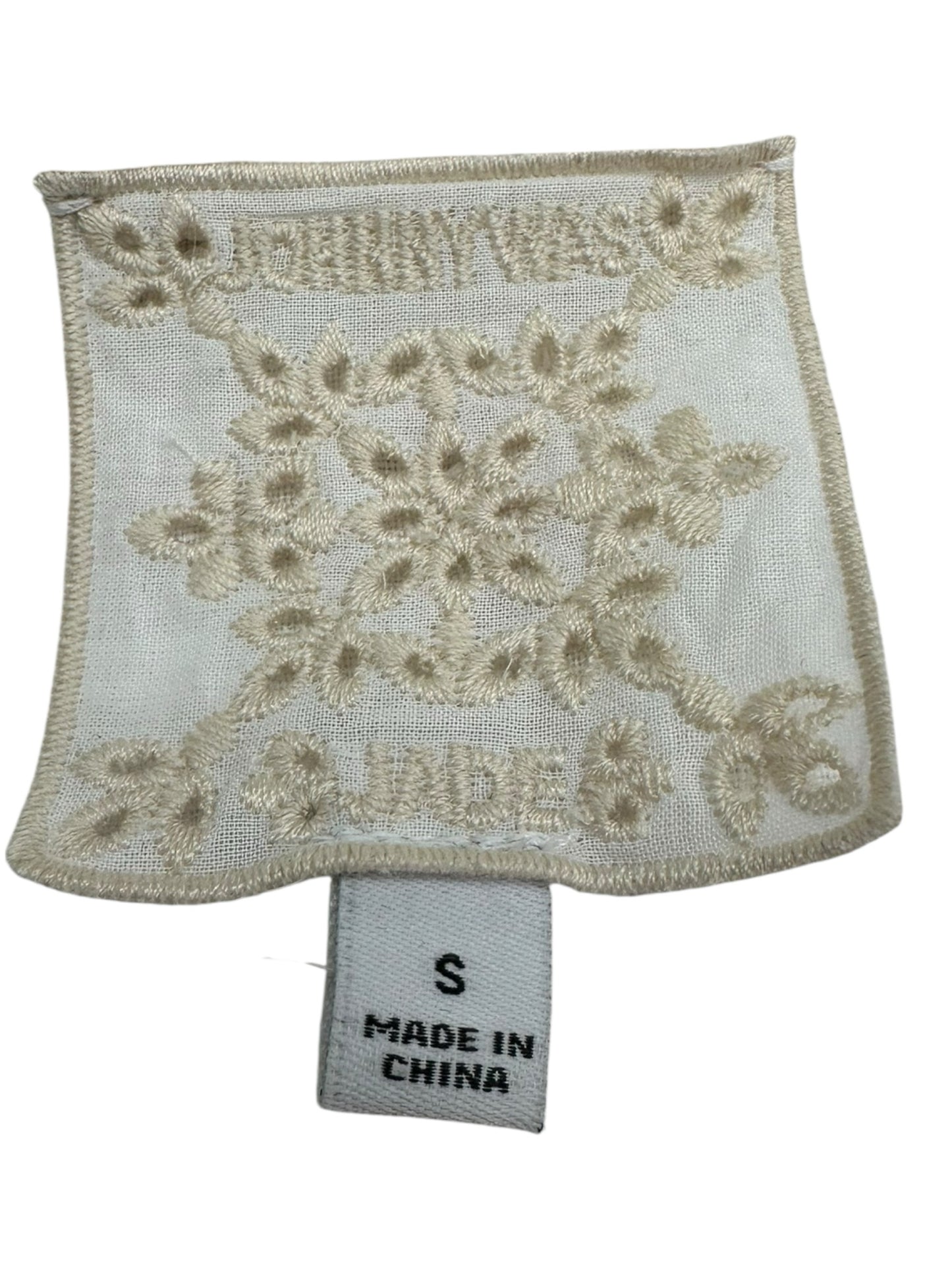Johnny Was JADE White Linen Eyelet Top Size S