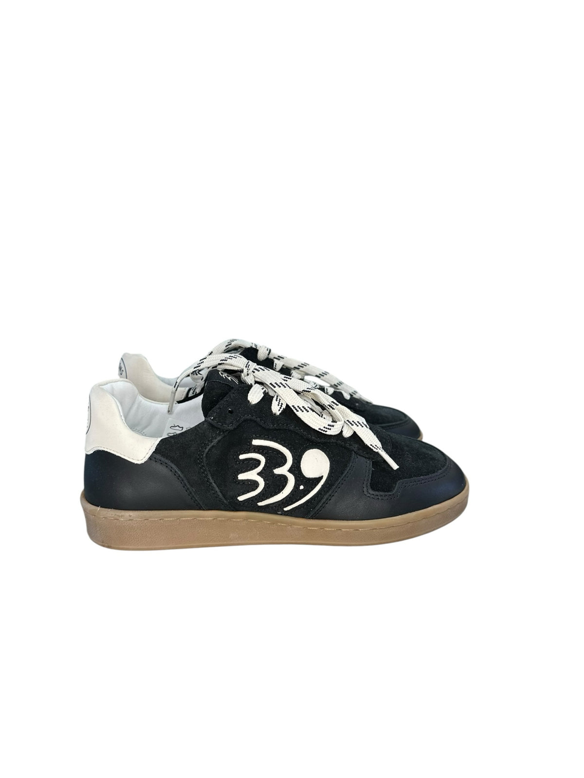 33.9 NWT Black Suede Classic Women's Sneakers Size 37
