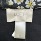 LOFT Black Floral Jacquard Moto Jacket Size 0