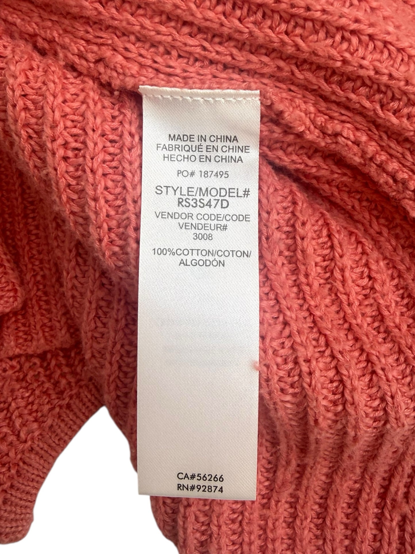 splendid Coral 100% Cotton Sweater Tank Size S