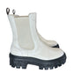 Louis Vuitton Cream Leather Chelsea Boots Size 37.5