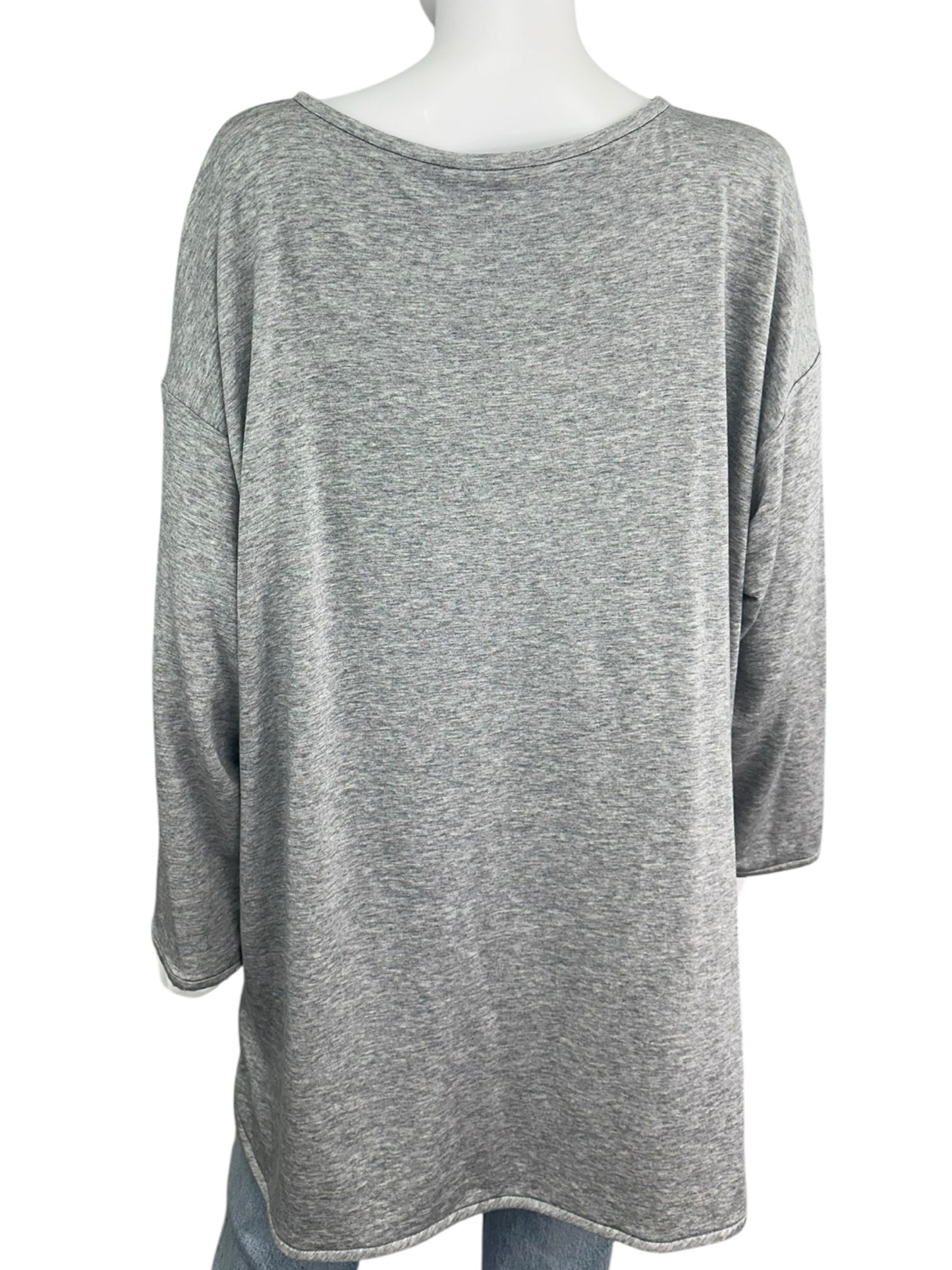 EILEEN FISHER Gray Knit Tunic Size XL