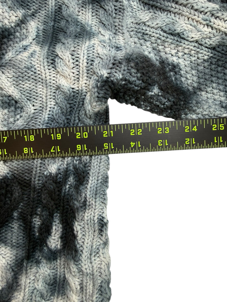 PILCRO Navy Tie Dye Joni Chunky Cable Sweater Size S