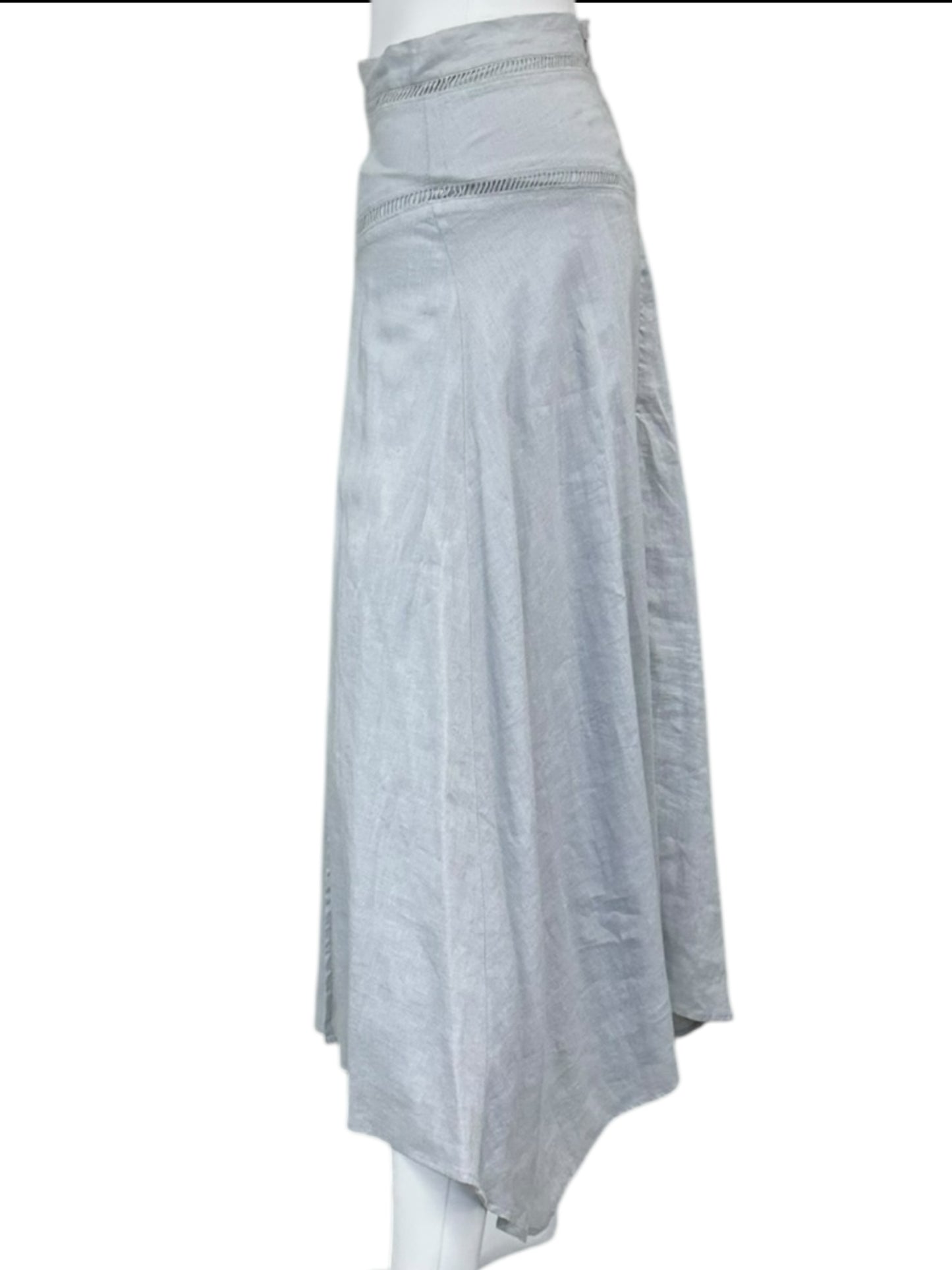 Isabel Etoile Marant Gray 100% Linen Skirt Size M
