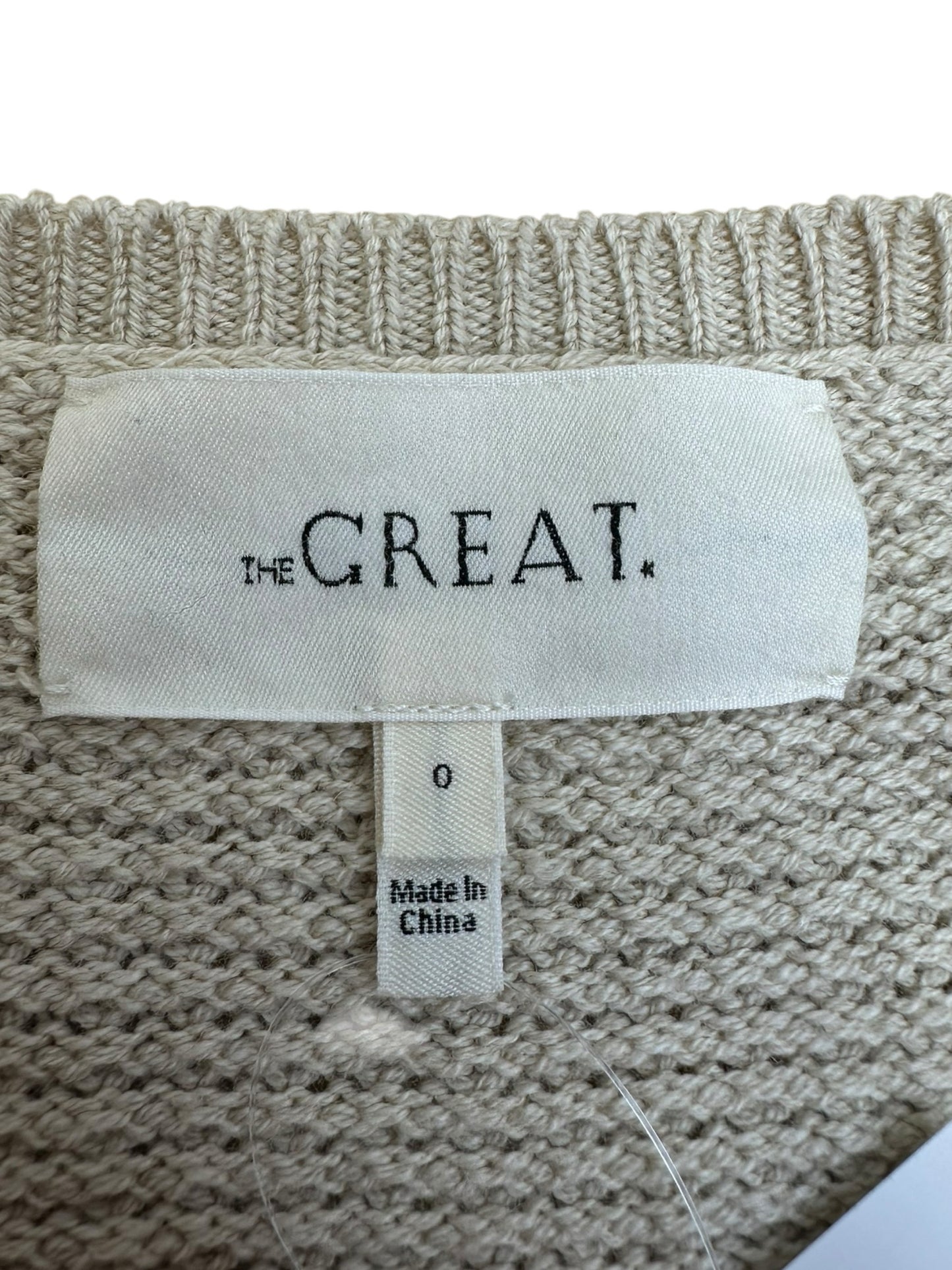 the great. Cream Ribbon Stripe Sweater Size 0