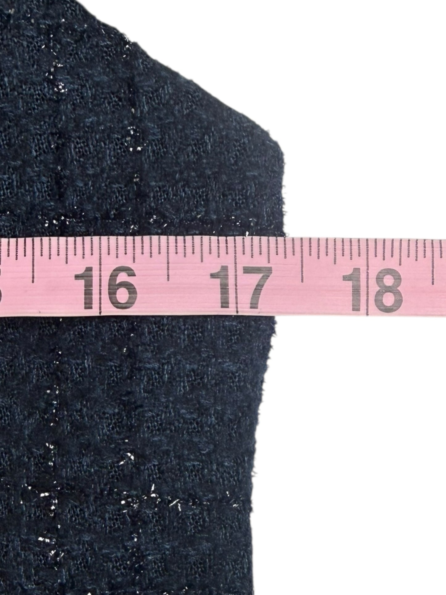 AMANDA UPRICHARD Navy Tweed Cocktail Dress Size S