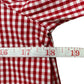 The Shirt by Rochelle Behrens Red Check Button-down Size S