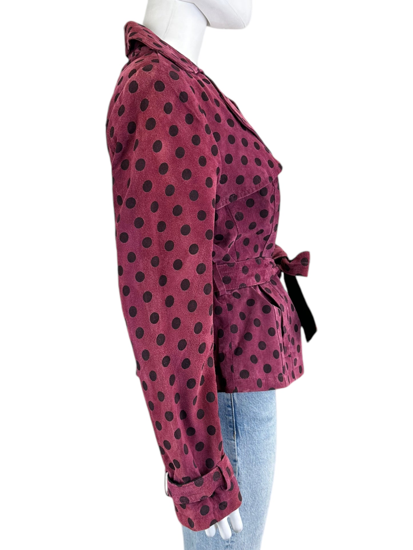 Mythology Polka Dot Leather Jacket Size 12