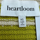 heartloom NWT Green Striped Sweater Cardigan Size XS