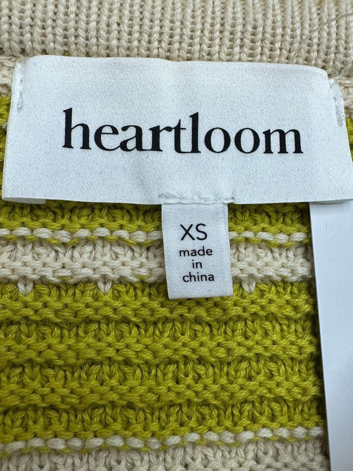heartloom NWT Green Striped Sweater Cardigan Size XS