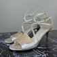 JIMMY CHOO Metallic Silver LANCE Heels Size 38.5