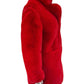 APPARIS Red Faux Fur Coat Size S