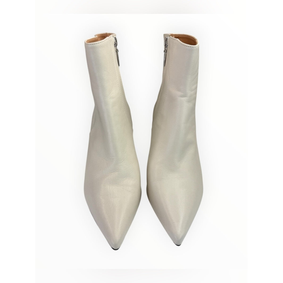SCHUTZ NWOT Cream Leather Mikki Ankle Bootie Size 9.5