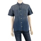 AMO Blue Polka Dot Chambray Button-down Shirt Size XS