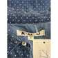 AMO Blue Polka Dot Chambray Button-down Shirt Size XS