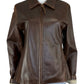 J.PARK Brown Leather Jacket Size M