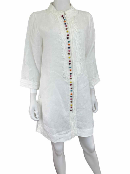 Soft Surroundings White 100% Linen Tunic Size S